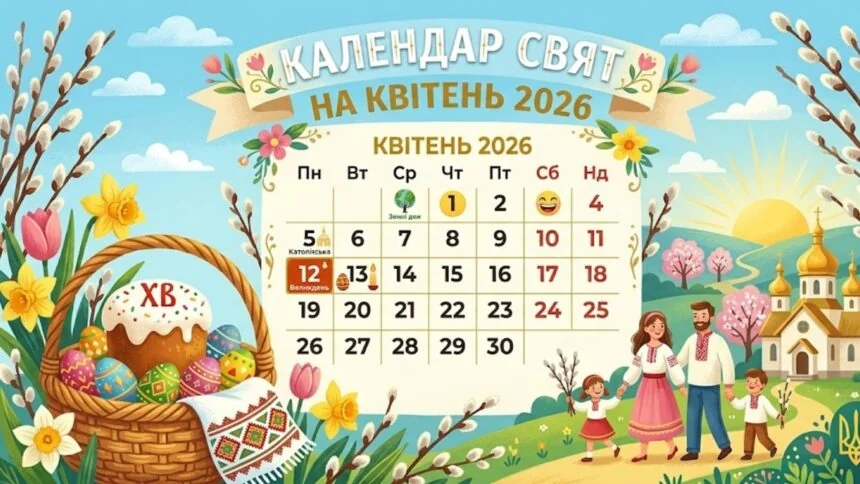 Великдень календар